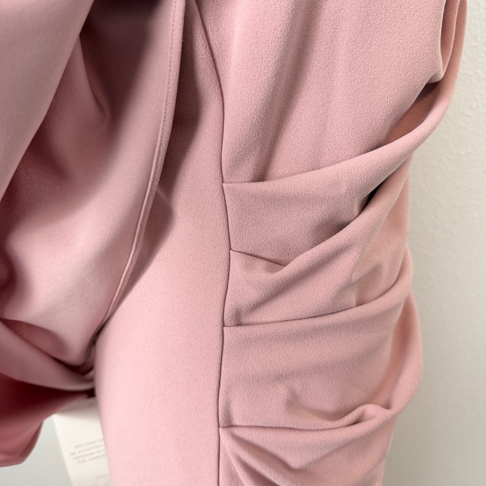 NWT! Draped Women's Rose Colored Dress - Picture 4 of 10